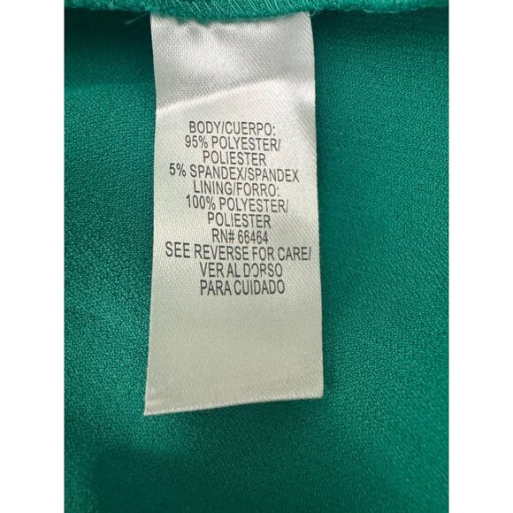 Sandra Darren Green Ruffled Sheath Dress Size 24W 3X Plus New Classic Career - Picture 7 of 9